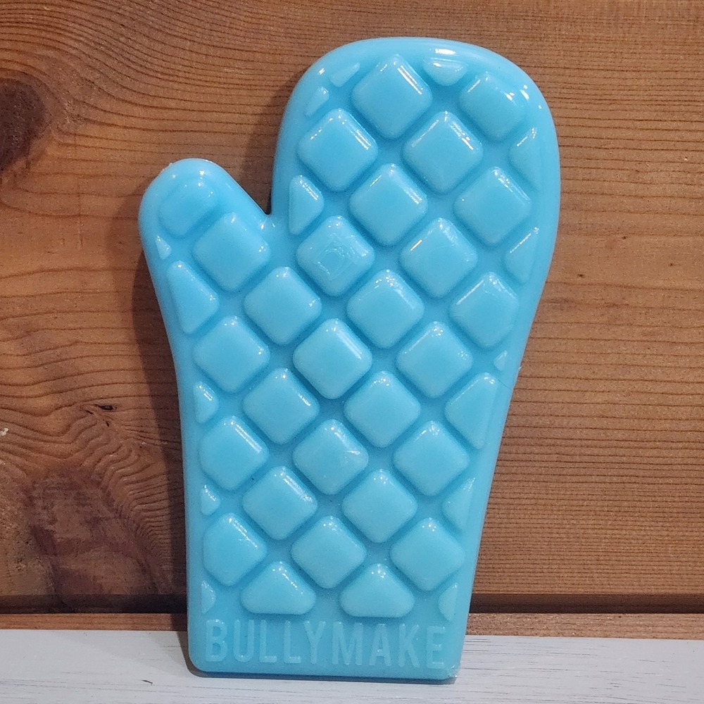 NEVER USED Bullymake Blue Oven Mitt Tough Nylon Dog Chew Toy 6" USA Rare HTF